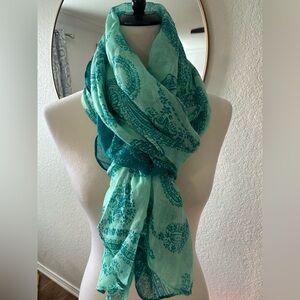 Turquoise Paisley Bohemian Scarf/Wrap ✨